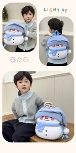 Cute snowman EVA shell children backpack, candy color waterproof school bag for kids and toddlers.