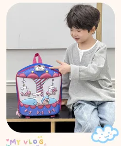 Niedlicher EVA Cartoon Kinderrucksack mit Karussell Design, leichtgefaelliger Kindergarten Rucksack.