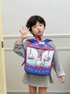 EVA Cartoon Schale Kinder Rucksack mit tollem Karussell Design, ideal für den Kindergarten.