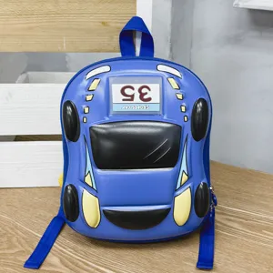 Kinderen auto racevorm rugzak EVA harde schaal lichtgewicht kleuterschool schooltas voor jongens