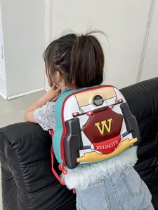 Kids EVA Cartoon Racing Car Backpack Lightweight Cute School Bag for Boys and Girls.
