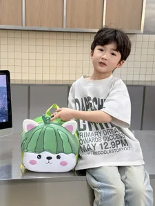 Kids cute cartoon EVA backpack lightweight preschool school bag for boys and girls green