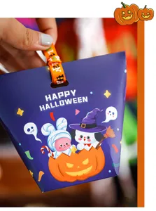 Halloween candy paper box cute cartoon gift packaging party decoration box for holiday celebration