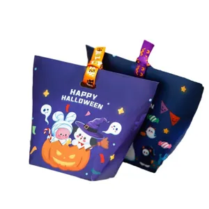 Halloween candy gift paper box with cute cartoon character design, perfect for party treats.