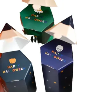 Halloween Süßigkeiten Papier Geschenkschachtel Sechseckige Partyverpackung leere Box