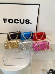 Moda Acrilico Colore Caramella Catena Borsa a Tracolla Borsa da Sera Rigida Elettrolitica Donna Elegante Borsa a Mano