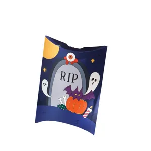 Halloween cartoon pillow candy gift box creative paper packaging for party treats and gifts