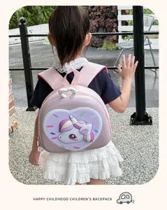 Sueder EVA Hartschale Kinder Rucksack fuer Maedchen rosa Einhorn Cartoon Schultasche