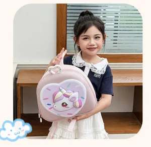 Niedlicher EVA Hartschalen Einhorn Rucksack fuer Kindergarten Maedchen von 3-6 Jahren, stilvoll.