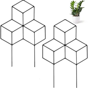 Moderne Metalen Plantengitter Geometrisch Gitter IJzeren Klimsteun Rek Voor Binnen Buiten Potplanten Bloemen Vaste Houder