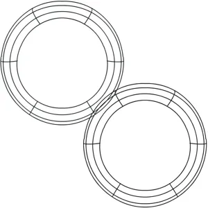 Round Metal Wreath Frame DIY Floral Decoration Metal Wire Ring For Christmas Festival Home Decor Accessory