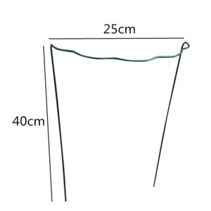 Grüner Metall-Pflanzenstützstab, Gartengitter für Klettertopfpflanzen, 25x40 cm