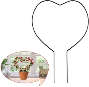 Herzförmiges Metall-Pflanzengitter Gartenstütze für Kletterblumen und Topfpflanzen.