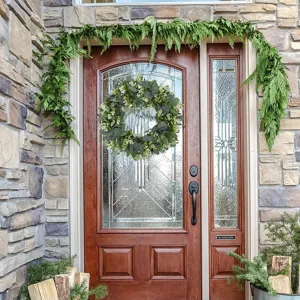 Artificial eucalyptus door wreath small hanging wall decor for home decoration and festivals