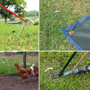 Verzinkte Erdnägel aus Stahl für Outdoor-Campingzelte, Gartenzäune und Planenbefestigung.