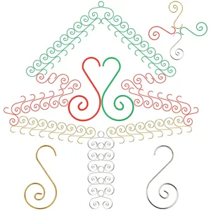 Eisen Weihnachtsbaum Schmuck Haken Vintage Metall S-Förmige Kleiderbügel Festliche Feiertag Ort Partei Hauptdekor Zubehör