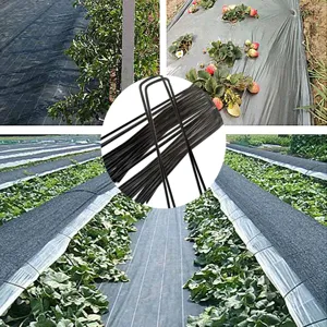 Robuste U-form Garten-Erdnägel zur sicheren Befestigung von Unkrautvlies, Rasen und Bodengewebe.