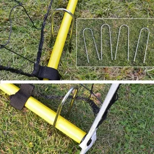 Verzinkte U-förmige Erdnägel für Rasen, Garten und Outdoor-Befestigung, langlebige Metallheringe.