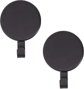 Magnetischer Kranzhaken Detail, starke schwarze Metallbasis fuer Tuer und Kuechendekoration.