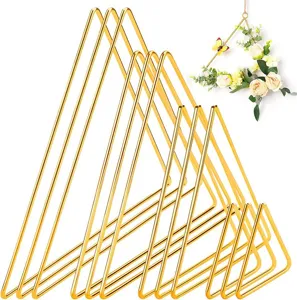 Geometrische Metall Makramee Ringe Gold Dreieck Quadrat Blumenkranz Eisenreifen Für DIY Traumfänger Weihnachten Dekoration