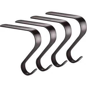 4er Set Metall Weihnachtsstrumpf Halter für Kamin Kaminsims Feiertag Deko Aufhänger.