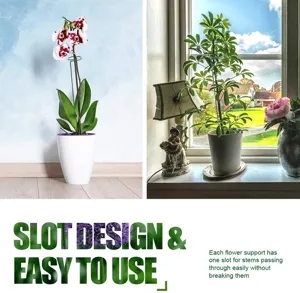 Pflanzenstab grüne Metall Gartenstäbe Stütze für Topfpflanzen Kletterpflanzen Orchideen.