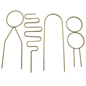 Gouden metalen plantenrek set geometrische plantensteunen voor potplanten binnen
