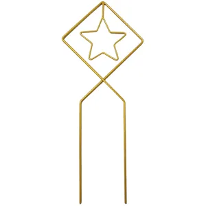 Goldener Metall Pflanzen Rankgitter für Topfpflanzen, sternförmige Gartenstütze Pflanzenstütze.