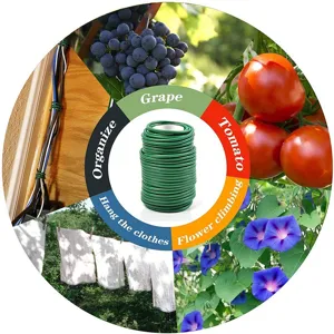 Groene tuindraad binddraag voor planten, groenten, bloemklimmen en kabelorganisatie gereedschap.