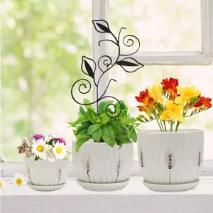 Metall Pflanzenkranz für Topfpflanzen, kreative Kletterhilfe für Blumen im Garten, schön.