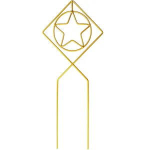 Goldener Metall Pflanzen Klettergerüst Garten Rankhilfe Stütze für Topfpflanzen Blumenständer
