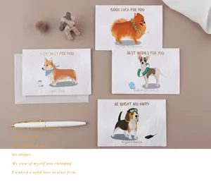 Süßes Hund Grußkarten Set mit Umschlägen, ideal für Geburtstag, Feiertag und Segenswünsche.