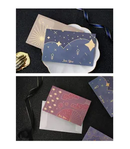Kreatives Grußkarten-Set mit Umschlägen für Geschäftstreffen, Valentinstag und Geburtstage.