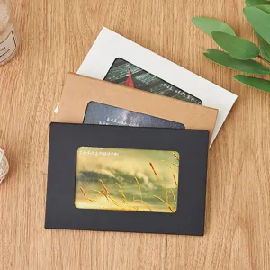 Kraftpapier Postkartenhüllen Set, leere horizontale Kartenboxen und Fotoverpackungshalter.