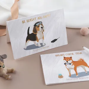 Niedliche Cartoon Hund Design Grußkarte, Geburtstag und Valentinstag Geschenkkarte.