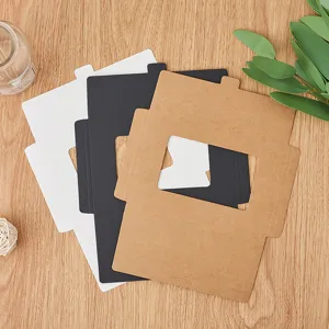 Kraftpapier Postkarten Hüllen blanko Karten Verpackung Set für Schreibwaren und Foto Aufbewahrung.