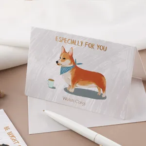 Süße Corgi Grußkarte mit Hundemotiv, perfekt für Geburtstage und schöne Geschenke.