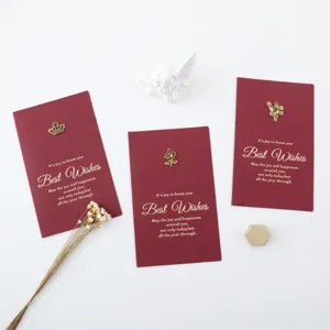Koreanische kreative Retro-Metall-Gruesskarte Geburtstag Dankeschoen Karte Set