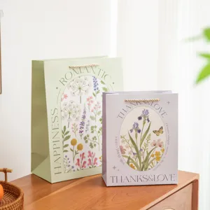 Blumen-Serie Geschenktüte, frisch und literarisch exquisite Geschenktasche für Freunde, Geburtstag