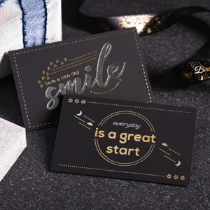 Tarjetas de felicitación creativas estampadas en caliente bicolores para regalos con sobres.
