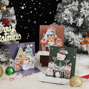 Süße weihnachtliche 3D Pop-Up Grußkarten mit niedlichen Motiven für tolle Geschenke.
