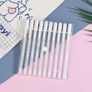 White Permanent Marker Oily Highlighter Pen Fine Point Quick Drying Waterproof Drawing Pen For School Office Supplies
