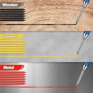 2.8mm Deep Hole Woodworking Pencil Refills Colored Carpenter Pencil Leads Box Set Stationery Supplies