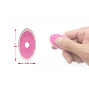 Large oval thermal friction eraser for erasable pens, pink rubber stationery tool.