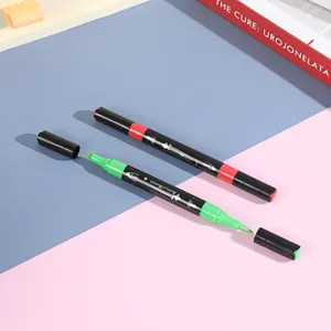 Stylos marqueurs acryliques à double pointe pour la peinture art graffiti et dessin details 2pcs