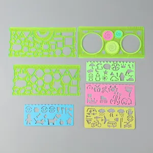 Multi-functional geometric drawing template rulers set, creative spirograph stencils for kids.