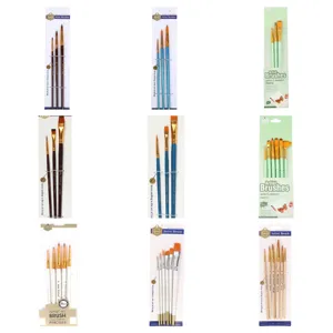 Künstler Pinsel Set Kinder DIY Holzgriff Nylonhaar Malpinsel Kunstbedarf Für Aquarell Acryl Ölmalerei