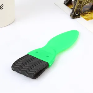 Pennello in spugna EVA per pittura d'arte fai da te per bambini, manico verde con testa nera.