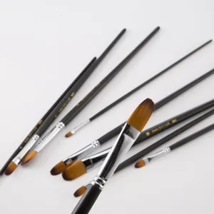 Professionele kunstenaars penselen set voor acryl aquarel olieverf en gedetailleerde nagelkunst.