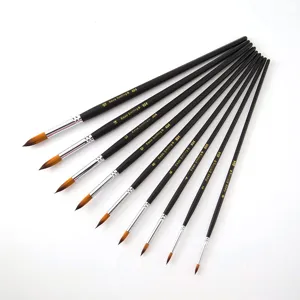 Professioneller Künstler Pinsel Set Nylon Haar Holzgriff Aquarell Acryl Ölmalerei Kunstbedarf